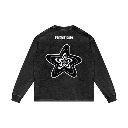 Acid Wash Oversize Long Sleeve T-Shirt - 250 GSM