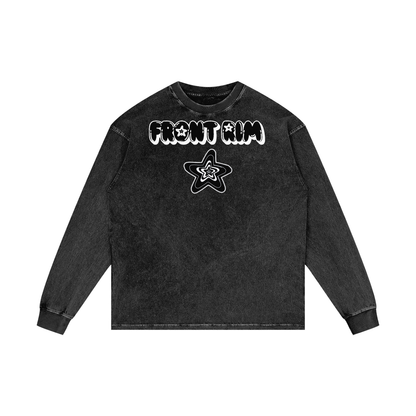 Acid Wash Oversize Long Sleeve T-Shirt - 250 GSM