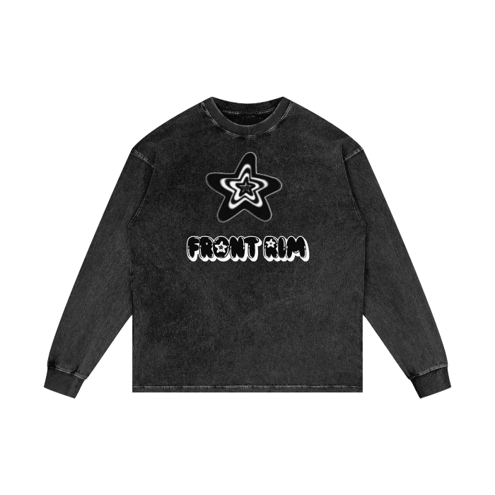 Acid Wash Oversize Long Sleeve T-Shirt - 250 GSM