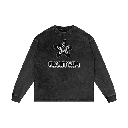 Acid Wash Oversize Long Sleeve T-Shirt - 250 GSM