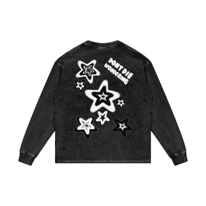 Acid Wash Oversize Long Sleeve T-Shirt - 250 GSM